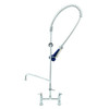 T&S Brass - B-0123-A10-08C - Easy Install Pre-Rinse Faucet - Spring Action Gooseneck, Deck Mount, 8-inch Centers, 10-inch Add-On Faucet