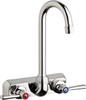Chicago Faucets W4W-GN1AE35-369AB - 4" Wall Mount Washboard Sink Faucet