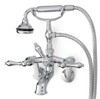 Cheviot 5115CH-LEV - TUB FILLER WITH HAND SHOWER-ALL METAL-LEVERS-CHROME