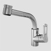 KWC DIVO-ARCO? Pull Out Spray Kitchen Faucet with 9" Spout Splendor Stainless Steel, and Side Lever Handle