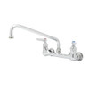 T&S Brass B-0230-14-CR-SC - 8-inch Wall Mount Mixing Faucet, Cv Cerama Cartridges, 14-inch Swing Nozzle & Lever Handles