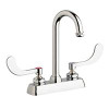 Chicago Faucets W4D-GN1AE1-317ABCP - 4" Deck Mount Washboard Sink Faucet