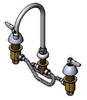 T&S Brass B-2865-05-XACRL Medical Faucet, 12" Flex Lines, Ceramas, Swivel/Rigid GN, 2.2 GPM Aerator, Lever Handles