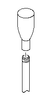 Dornbracht 04204003004-09 POP UP ROD WITH KNOB
