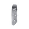 Graff G-8056-RH0-UB-T M-Series Round Thermostatic 3-Hole Trim Plate and Handle (Trim Only) , Unfinished Brass
