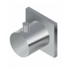 Graff G-8072-RH1-BAU-T M-Series Square Three-Way Diverter Valve Trim Plate and Round Handle , 24K Brushed Gold Plated