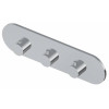 Graff G-8056H-RH0-UB-T M-Series Round Thermostatic 3-Hole Trim Plate and Handle (Horizontal Installation), Unfinished Brass