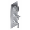 Graff G-8078-2L1C-PC-T M-Series Finezza UNO 3-Hole Trim Plate w/Finezza Handles (Vertical Installation), Polished Chrome