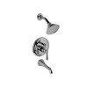 Graff - G-7165-LM34S-PC-T - Canterbury Collection Traditional Pressure Balancing Tub & Shower Set- Trim Only
