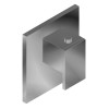 Graff G-8043-LM31E-SN-T M-Series Square Thermostatic Valve Trim Plate w/Solar Handle, Steelnox (Satin Nickel)