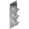 Graff G-8178-C15E0-UB-T M-Series Finezza DUE 3-Hole Trim Plate w/Cross Handles (Vertical Installation), Unfinished Brass