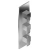 Graff G-8057-LM38E0-SN-T M-Series Square Thermostatic 3-Hole Trim Plate w/Qubic Handle (Trim Only) , Steelnox (Satin Nickel)