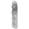 Graff G-8058-LM46E0-PN-T M-Series Round 4-Hole Trim Plate with Terra Handles (Vertical Installation), Polished Nickel