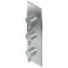 Graff G-8057-LM46E0-OB-T M-Series Square 3-Hole Trim Plate with Terra Handles (Vertical Installation), Olive Bronze