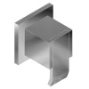 Graff G-8072-LM38E1-SN-T M-Series Square Three-Way Diverter Valve Trim Plate w/Qubic Handle , Steelnox (Satin Nickel)