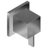 Graff G-8072-LM39E1-PC-T M-Series Square Three-Way Diverter Valve Trim Plate w/Qubic Tre Handle , Polished Chrome
