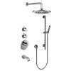 Graff GL3.612SV-RH0-SN-T M-Series Full Thermostatic Shower System (Trim Only) , Steelnox (Satin Nickel)