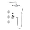 Graff GL2.122SG-RH0-SN-T M-Series Full Thermostatic Shower System w/Diverter Valve (Trim Only) , Steelnox (Satin Nickel)