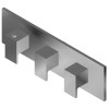 Graff G-8057H-LM31E0-SN-T M-Series Square Thermostatic 3-Hole Trim Plate w/Solar Handle (Horizontal Installation), Steelnox (Satin Nickel)