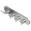 Graff G-8088H-LM22C3-PC-T M-Series Transitional 4-Hole Trim Plate w/Cross Handles (Horizontal Installation), Polished Chrome