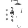 Graff GB1.122A-LM45S-PC-T Full Thermostatic Shower System - Trim Only , Polished Chrome