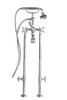 Cheviot 5117/3970-CH-LEV Free Standing Tub Filler With Hand Shower, Chrome Faucet