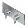 Graff G-8048H-LM46E0-BNi-T M-Series Square 2-Hole Trim Plate with Terra Handles (Horizontal Installation), Brushed Nickel