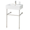 Cheviot 1230/23-WH-8/575-CH NUOVELLA Console Sink, White Sink with Chrome Console Stand Sink