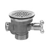 Fisher 29041 - DrainKing Waste Valve with Flat Strainer, Overdlow Body and Vandal Resistant Knob - Rough Chrome