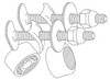 Pasco - 106 - 1/4X2-1/4 BR CL BOLT SET