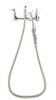 T&S Brass - B-0611 - Pot Filler, Wall Mount, 8-inch Centers, Vacuum Breaker, 68-inch Hose w/Hook Nozzle