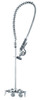 T&S Brass - B-2261 - Adjustable Wall Mounted Easy Install Pre-Rinse Faucet with B-0107 Spray Valve and Wall Bracket, No Wall Bracket