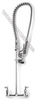 T&S Brass - B-0133 - 8-inch Center Wall Mounted Easy Install Pre-Rinse Faucet with -inchPop and Lock-inch Riser and B-0107 Spray Valve - No Wall Bracket