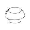 Kohler 32652-PL-CP - Polished Chrome Plain Knob