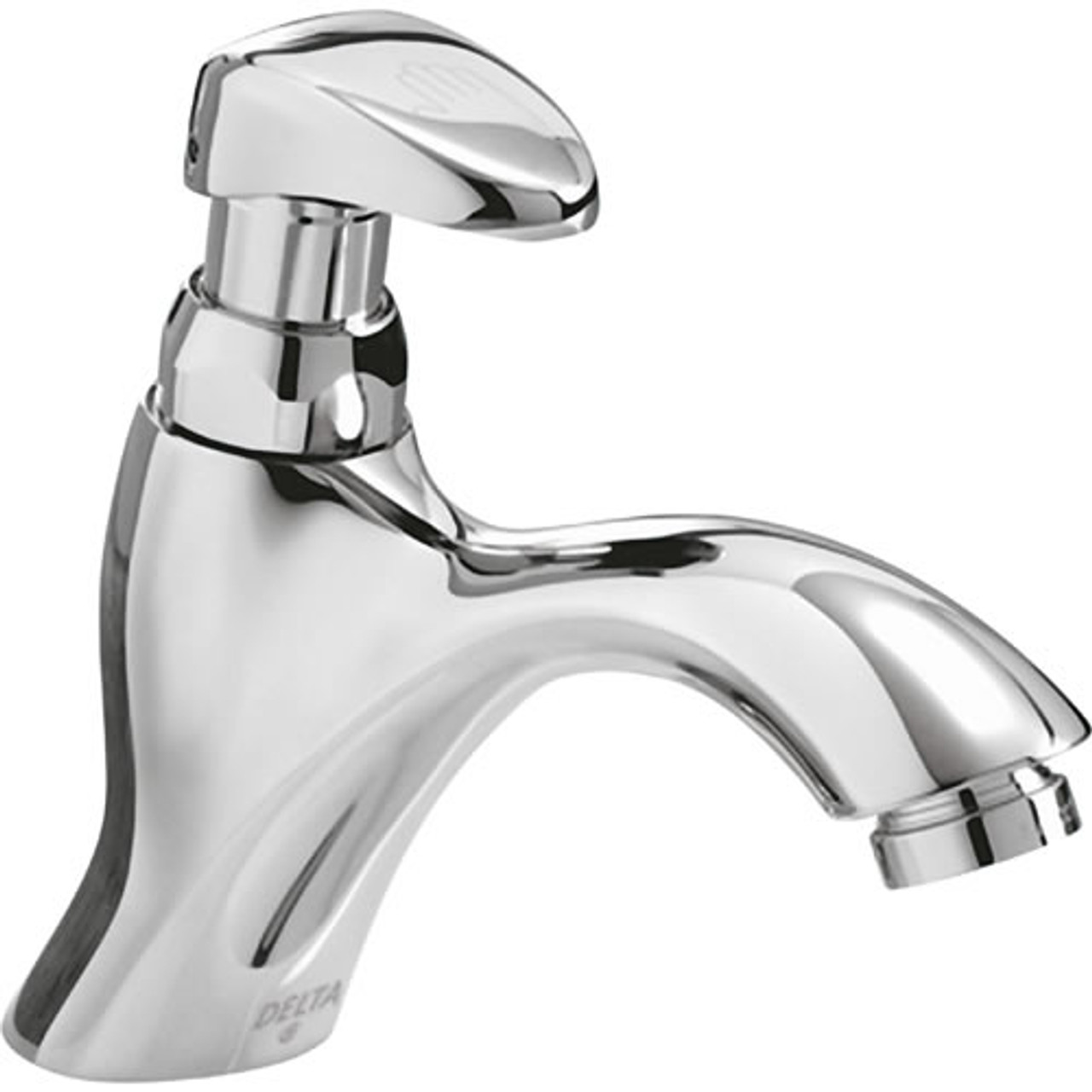 Delta Commercial 87T111 - 87T Single Hole Metering Slow-Close Lavatory Faucet, Chrome Delta Commercial 87T111 - 87T Single Hole Metering Slow-Close Lavatory Faucet, Chrome