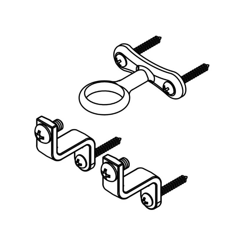 CENTRAL BRASS G-7237 Leg & Wall Bracket Group (For 0477)