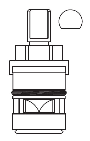 Glacier Bay Hot Water Ceramic Stem Valve