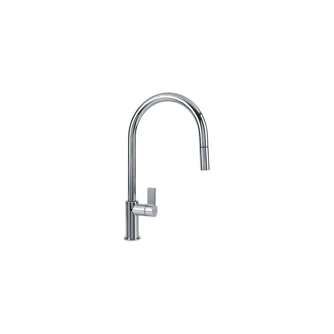 Franke FF3100 Ambient Series Pull-Down Kitchen Faucet With Side Lever, Polished Chrome