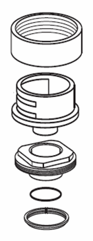 Moen 101249 - Polished Chrome Collar & Nut Kit