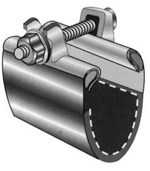 Pasco - 2666 - 2-1/2x3-inch REPAIR CLAMP, 1 BOLT