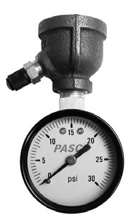 Pasco - 1415 - 2-inch 60# AIR TEST GAUGE W/1-inch BELL
