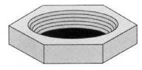 Pasco - 7566 - 1-inch BR LOCKNUT NPSL