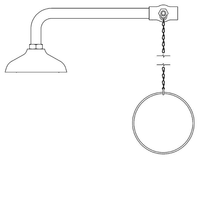 Speakman SE-225 - Horizontal supply, self-closing valve, 32-inch chain w/ ring. 