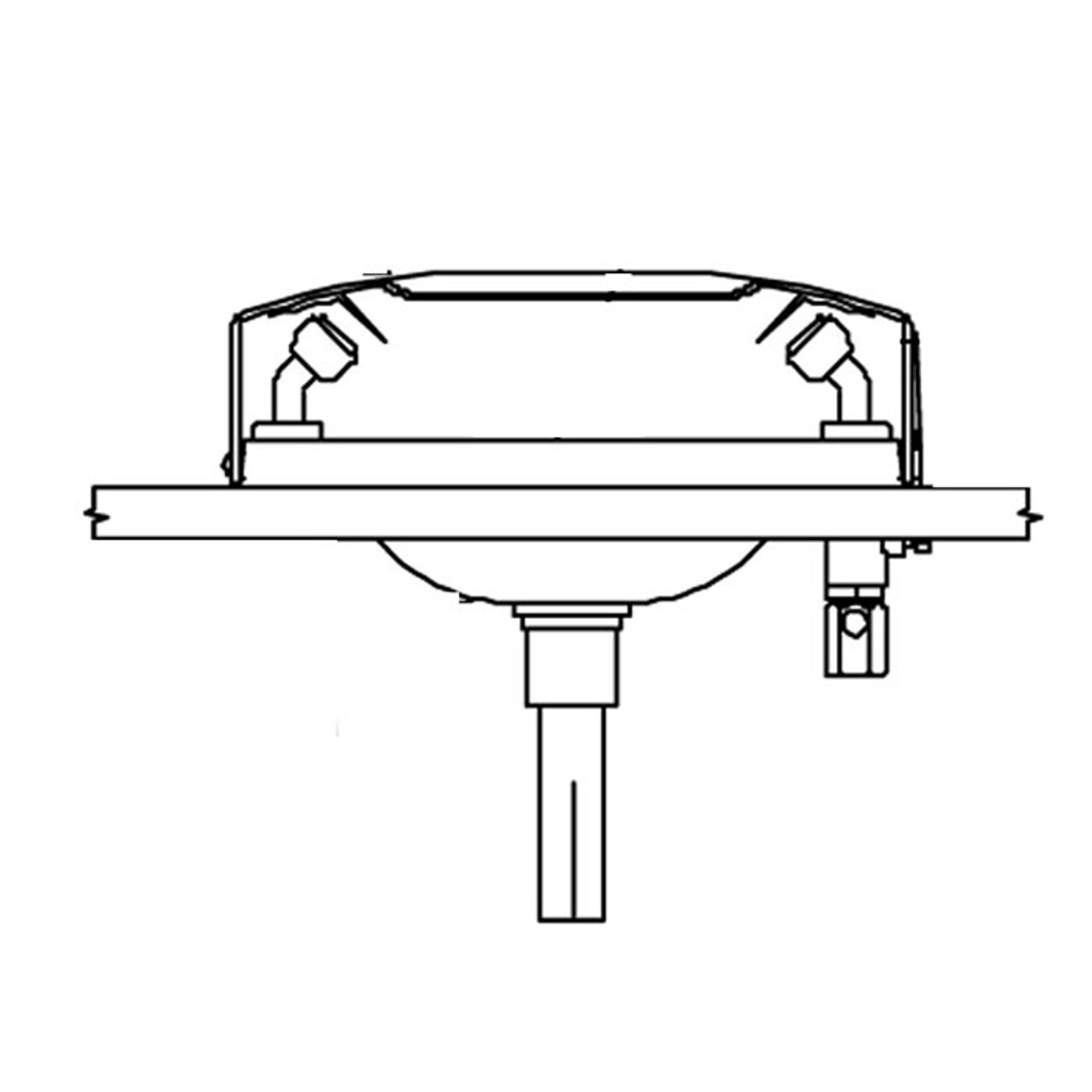 Speakman SE-565 - Rectangular bowl eyewash. Counter top mounted, stainless steel bowl, trigger bar activated.