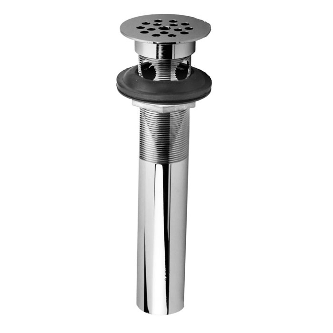 Speakman S-3440 - Chrome plated strainer lavatory drain. Flat brass strainer plate. Brass 1-1/4-inch O.D. tailpiece