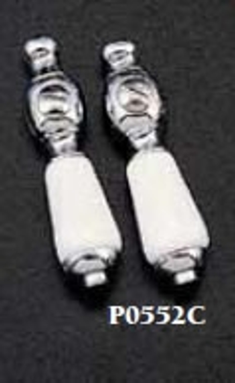 Strom Plumbing - P0552C - CHROME PORCELAIN HANDLE PAIR, 2-inch LG