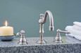Strom Plumbing - P0888M Rio Grande Matte Nickel Widespread Lavatory Faucet with High Traditional Spout and Lever Handles