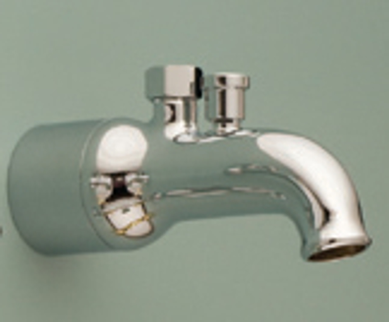 Strom Plumbing - P0728C - CHROME P0057 SPOUT WITH 2-inch EXTENSION COLLAR, 3/4-inch IPS FEMALE CONNECTION