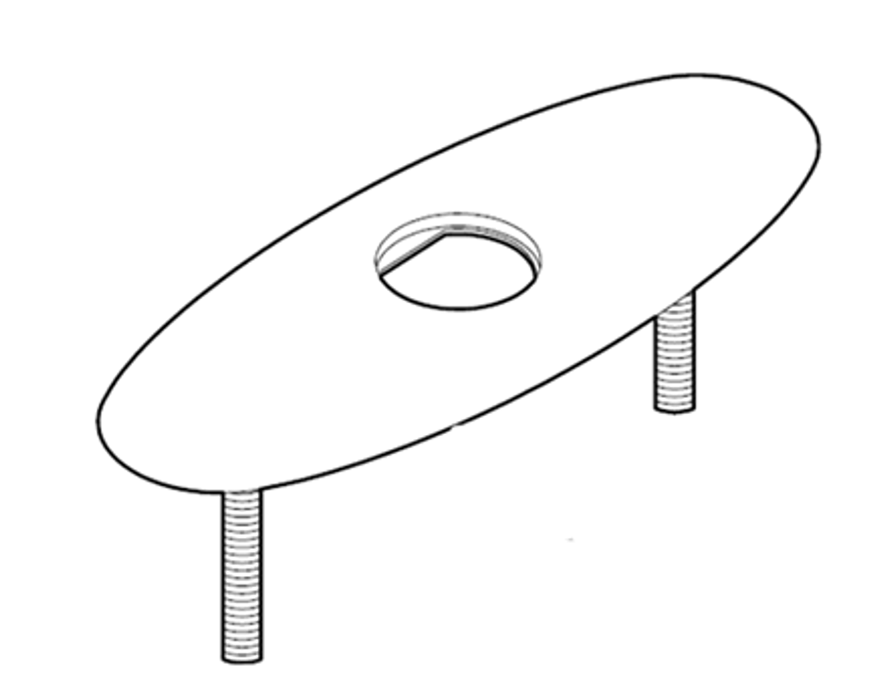 Symmons SPF-28 Deck Plate, Bagged