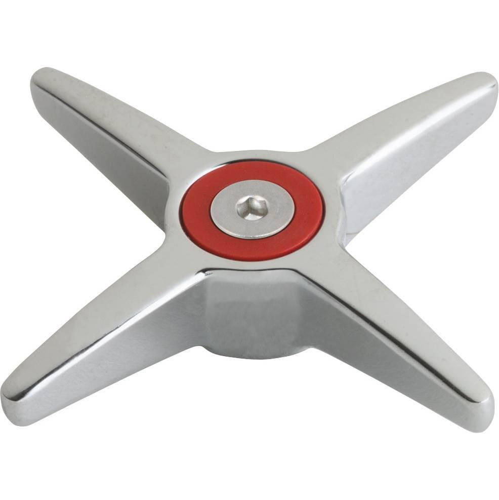 Chicago Faucets - 633-HOTJKCP - 4-Arm Cross Handle
